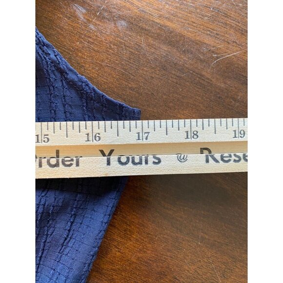 MittoShop Womens Off-Shoulder Jumpsuit L Navy Blue wide Leg Polyester Rayon - Picture 7 of 16